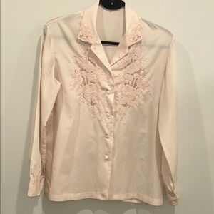 Elegant Pink Embroidered Women's Top